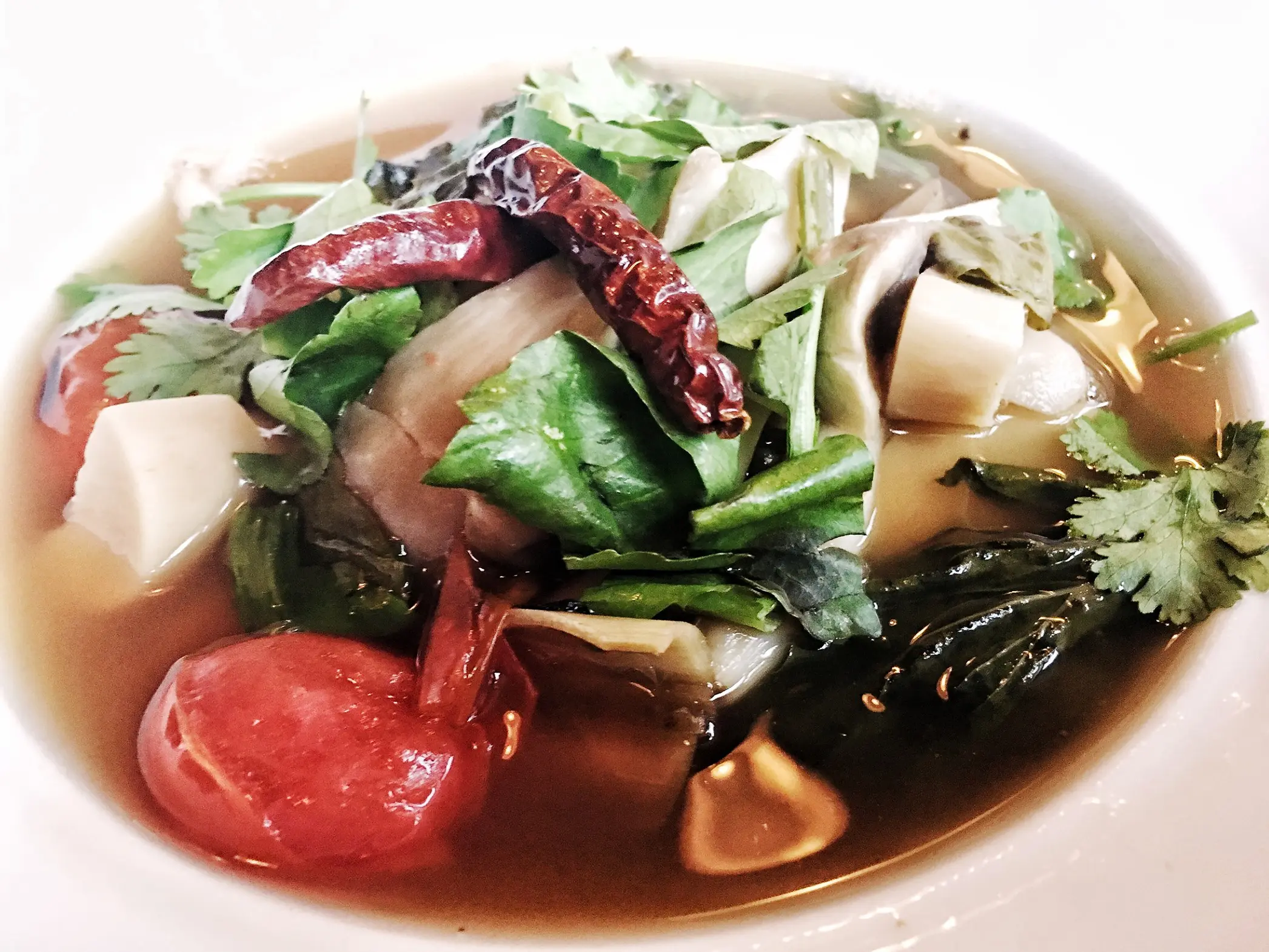 Close up of Tom Zapp Hed soup.